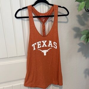 Orange Texas Longhorns Twisted Back Tank Top